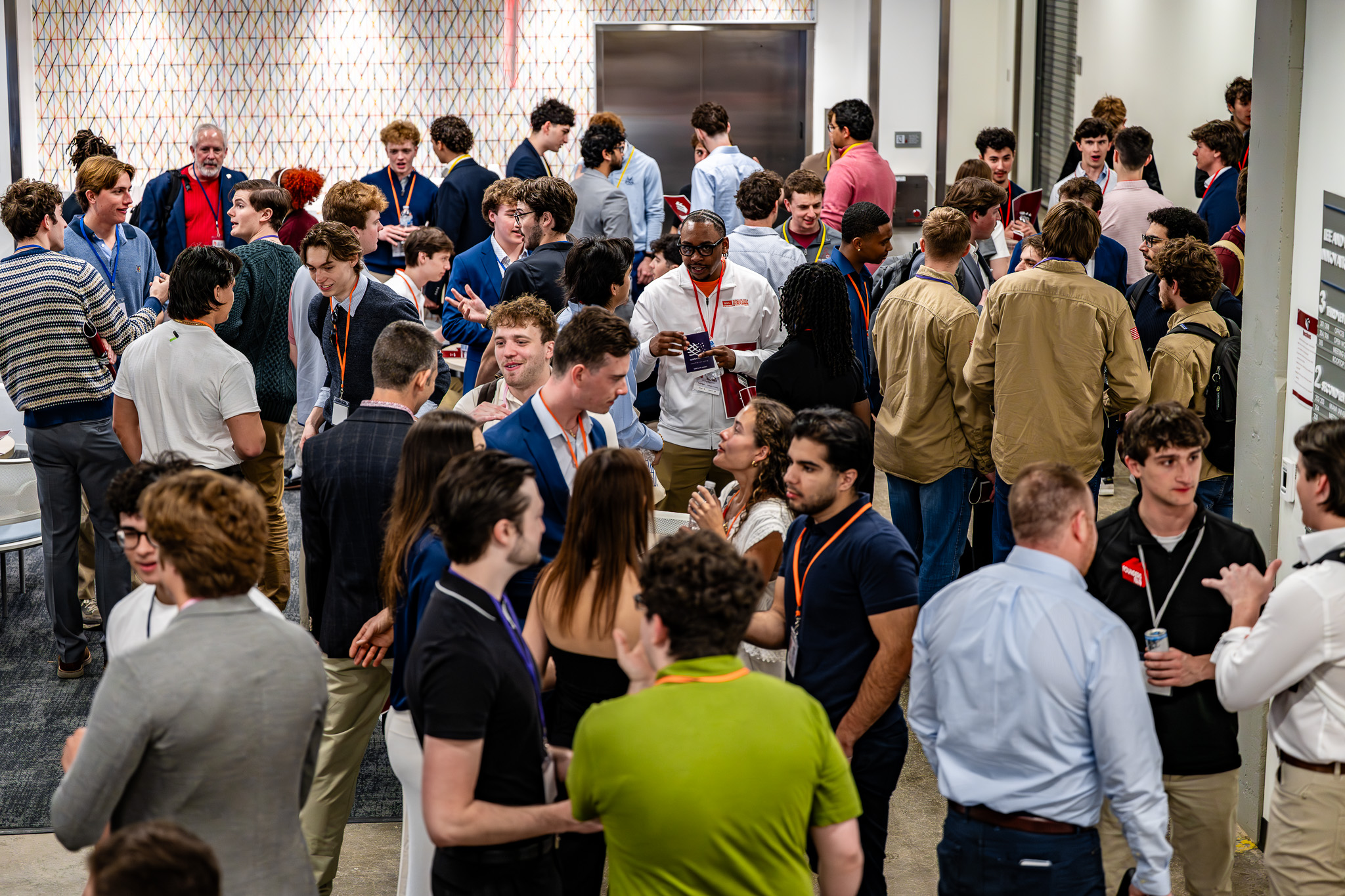 Students and founders connecting at the Founders Fair program